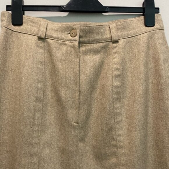 Escada Beige Wool Tweed Long Skirt Size Medium - Picture 10 of 14